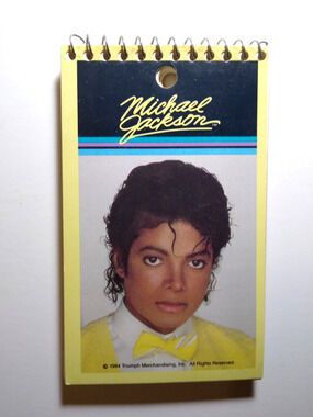 Michael Jackson Vintage 1984 Spiral Mini Memo Pad Unused MJ Collectible